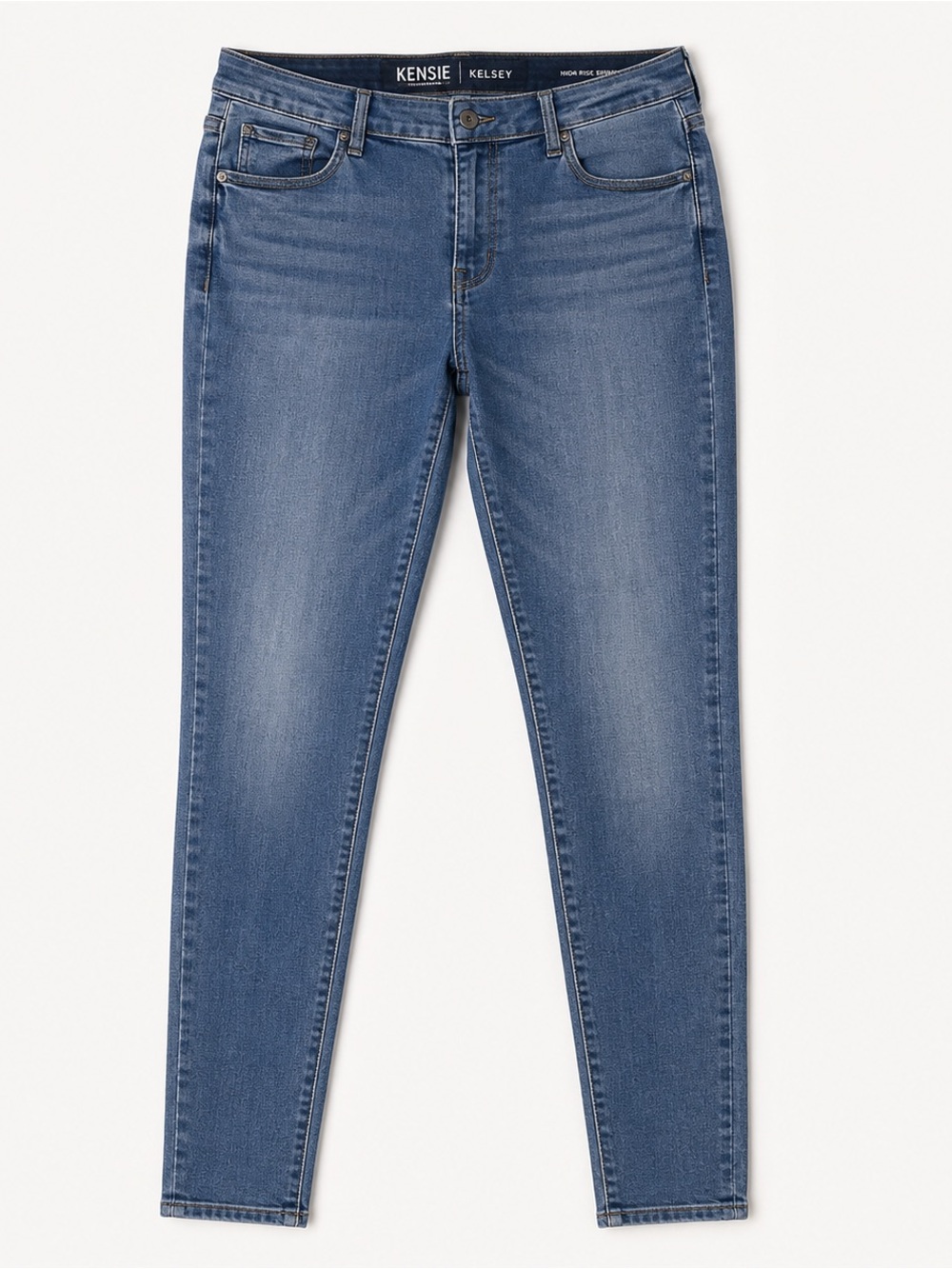 Kensie Kelsey High Rise Skinny Jeans Women Size 12 31 Blue Stretch Denim